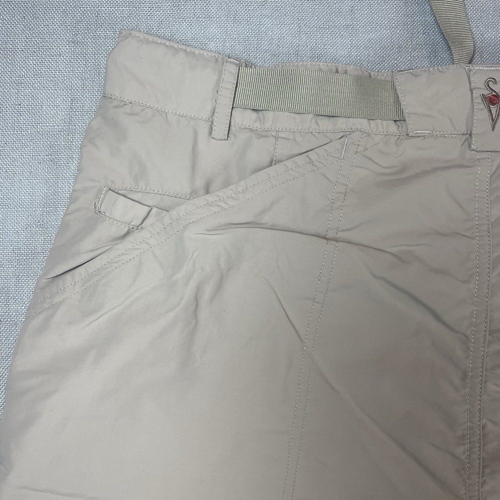 SCOTTeVEST Shorts Men's 40 Khaki TEC Belted Pockets Outdoors Nylon 7" Inseam - Picture 11 of 13
